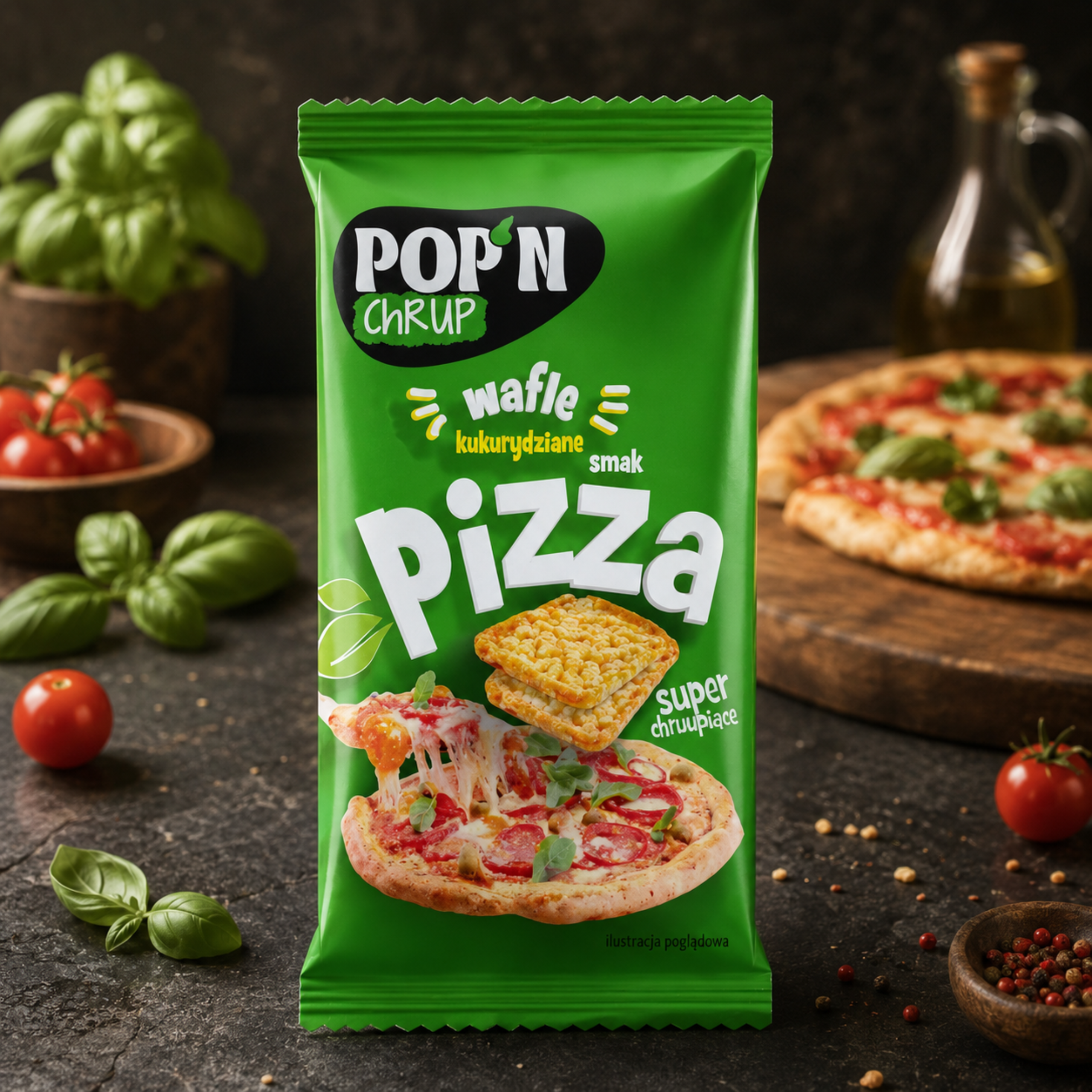 SANTE - POP`N CHRUP Wafle Kukurydziane - 22g - Pizza